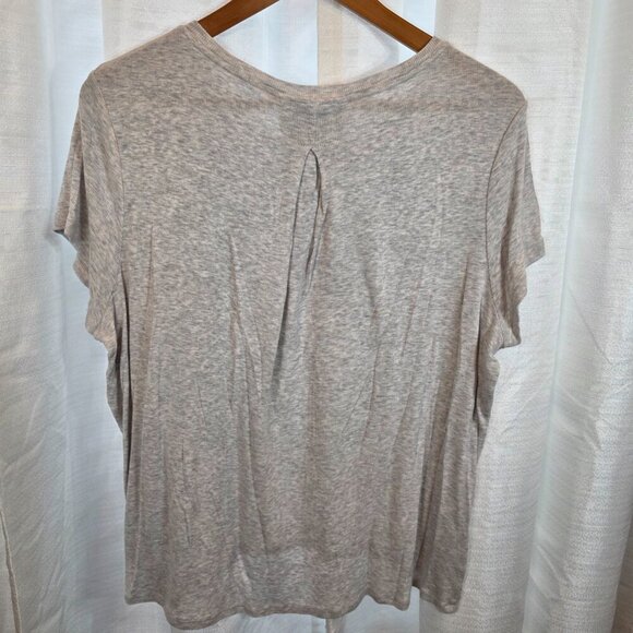 Athleta Women's High Low Short Sleeve Gray Top size Medium - Picture 2 of 6